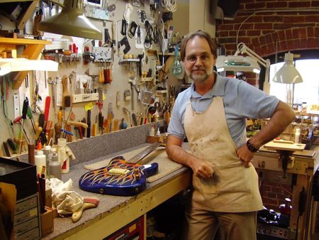 Steve Morrill in his shop